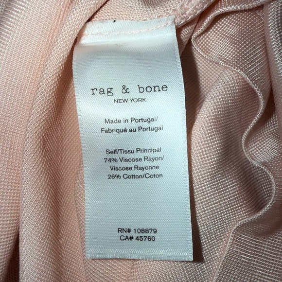Rag & Bone Dusty Pink Colorblock Penny Tee Medium - Picture 7 of 8